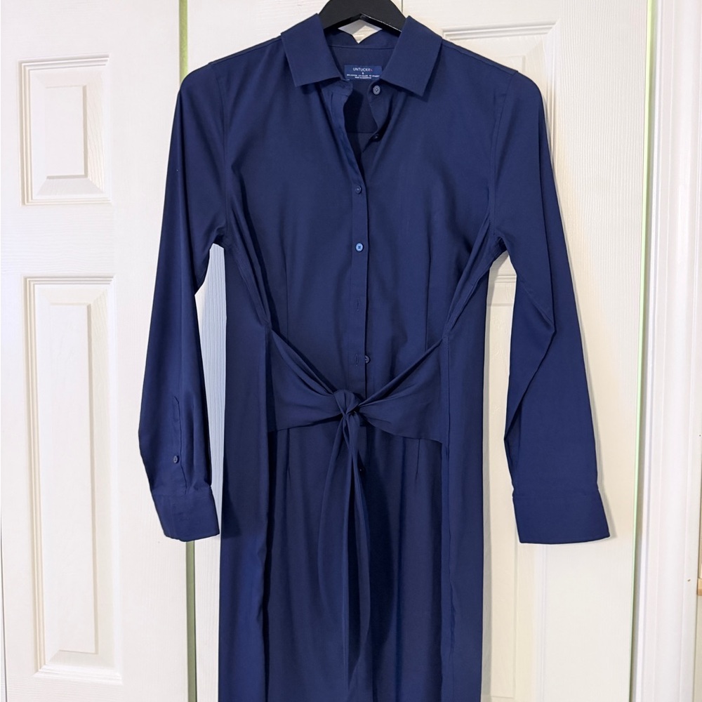 UNTUCKit Dark Blue Long Sleeve Dress